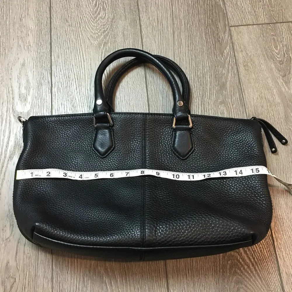 Cole Haan Black Pebbled Leather HandBag Tote Bag